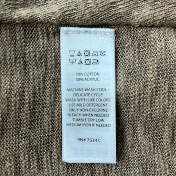 Between Me & You Pullover Cowl Neck Tunic Sweater, Hi-Low Light Gauze, Size XL - Picture 9 of 10